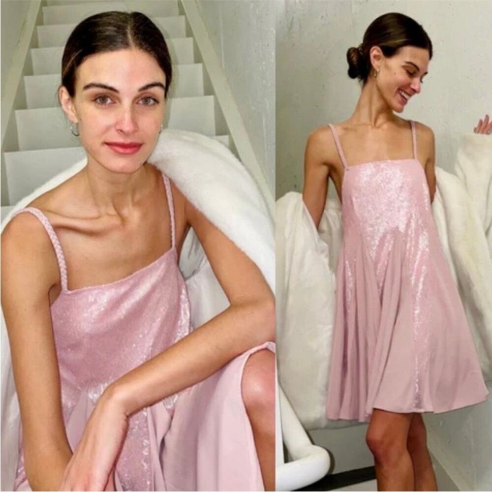 NWT Mestiza New York Margot Dress Pink Sequin Swing Fairy Party Girly Size XS